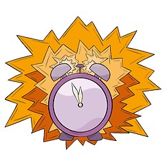 Image showing violet alarm clock