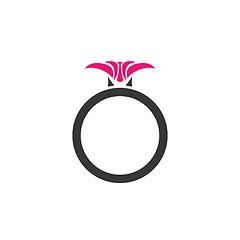 Image showing ring with pink flower