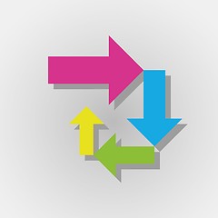 Image showing colorful circular arrow