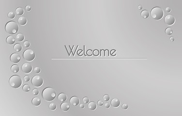 Image showing Welcome sign with gray background