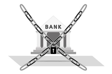 Image showing bank and chain with lock