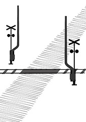 Image showing open rail crossing