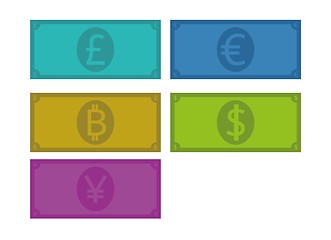 Image showing five different currencies