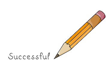 Image showing pen and written text: Successful