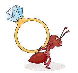 Image showing ant with big ring