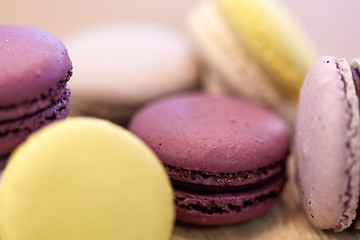 Image showing close up of macarons