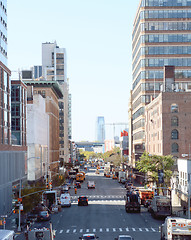 Image showing View south down 11th Avenue in Manhattan