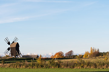Image showing Old windmill in an autumnal landscape