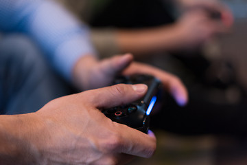 Image showing startup Office Workers Playing computer games