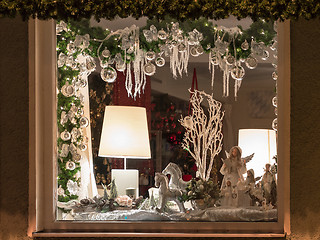 Image showing European Christmas shop window decoration