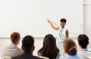 Image showing group of people at business conference or lecture