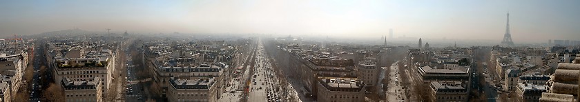 Image showing Champs Elysées and Eiffel Tower