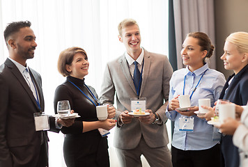 Image showing happy business team at international conference