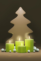 Image showing four candles for christmas time