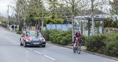 Image showing The Cyclist Michael Schar - Paris-Nice 2016