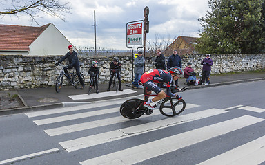 Image showing The Cyclist Michael Schar - Paris-Nice 2016