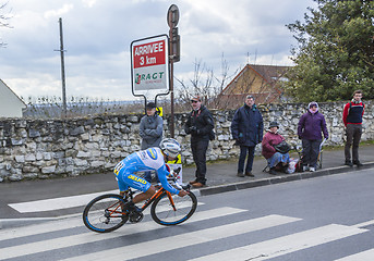 Image showing The Cyclist Leonardo Fabio Duque - Paris-Nice 2016 