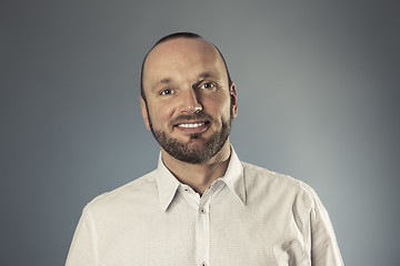 Image showing bearded smiling man portrait