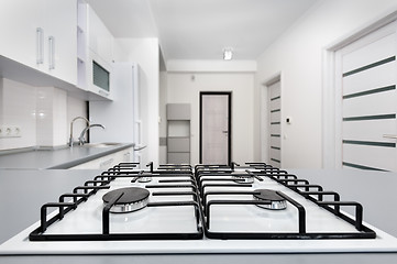 Image showing Modern white kitchen