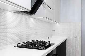 Image showing Modern white kitchen