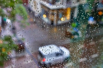 Image showing Rainy window surface