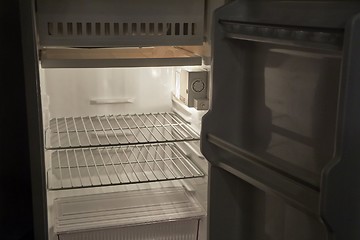 Image showing Empty refrigerator in the dark