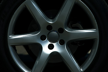 Image showing Wheel of a car