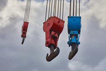 Image showing Old Crane Hooks