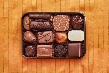 Image showing Chocolate candies box