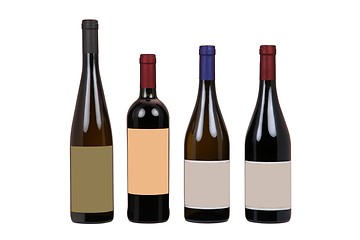 Image showing Wine bottles
