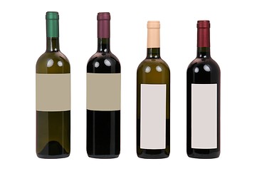 Image showing Wine bottles