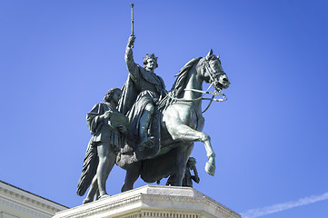 Image showing statue of King Ludwig the first in Munich