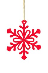 Image showing Christmas snowflake on white