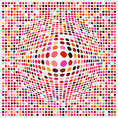 Image showing a dots background with a 3d effect