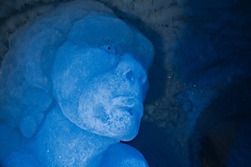 Image showing Ice sculptures in an ice cave