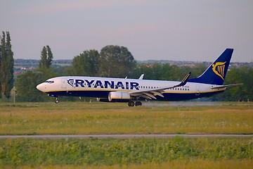 Image showing Ryanair Plane Landing