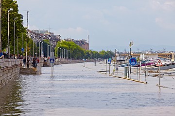 Image showing Flooded Budapest Street