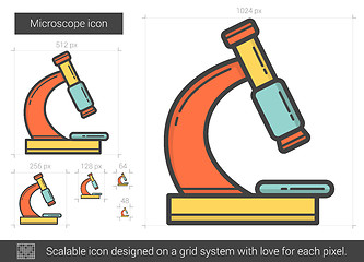 Image showing Microscope line icon.