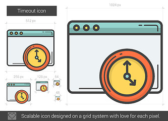 Image showing Timeout line icon.