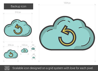 Image showing Backup line icon.