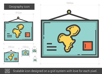 Image showing Geography line icon.