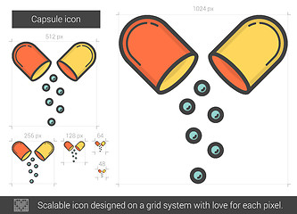 Image showing Capsule line icon.