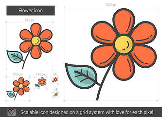 Image showing Flower line icon.