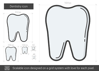 Image showing Dentistry line icon.