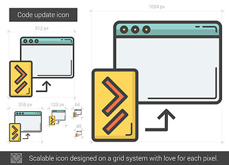 Image showing Code update line icon.