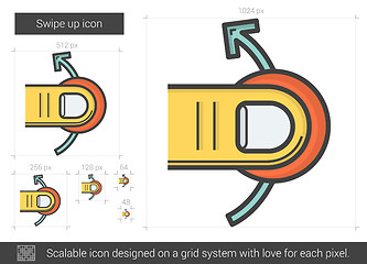 Image showing Swipe up line icon.