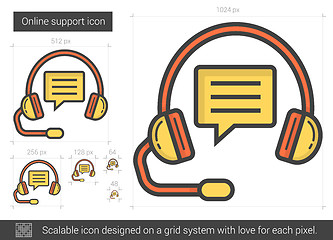 Image showing Online support line icon.