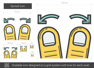 Image showing Spread line icon.