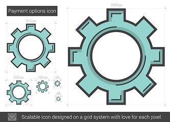 Image showing Payment options line icon.