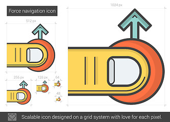 Image showing Force navigation line icon.